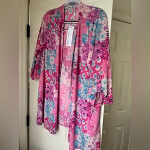 Vibrant Floral Women's Kimono Robe